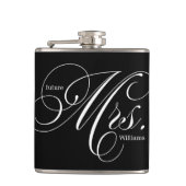 Black and White Elegant Script Future Mrs. Flachmann (Vorderseite)