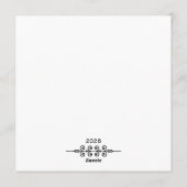 Black and White Family Reunion Square Simple Einladung (Rückseite)