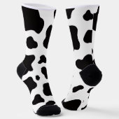 Black and white Faux Cowhide  Socken (Gewinkelt)
