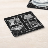 Black and White Film Reel Custom Photo Rechteckiger Pappuntersetzer (angewinkelt)