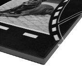 Black and White Film Reel Custom Photo Schneidebrett (Ecke)