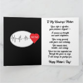 Black and White Fleur de lis Mother's Day  Karte (Innenseite)