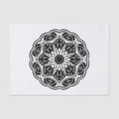 Black and white floral mandala seidenpapier (Vorderseite)