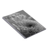 Black and White Floral Photo Spiral Notebook Notizblock (Rechte Seite)