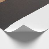 Black and white floral textile geschenkpapier (Ecke)
