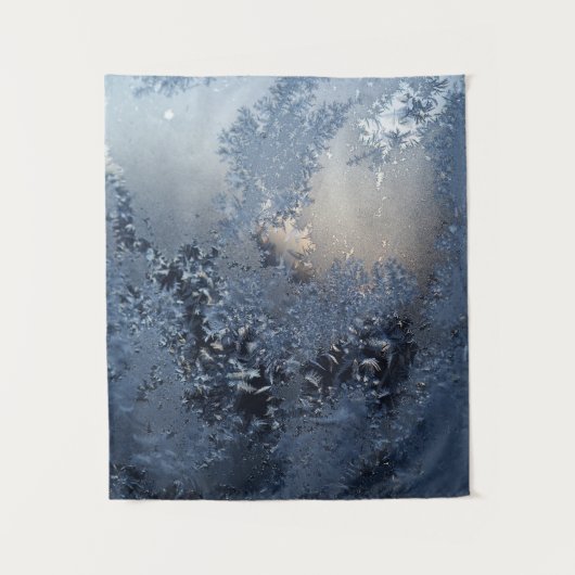 Black and white floral textile wandteppich (Vorderseite)