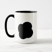 Black and White Floral Two-Tone Mug Tasse (Links)