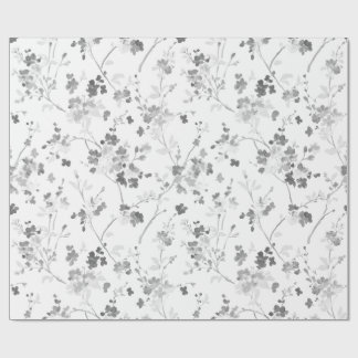 black and white floral wrapping paper geschenkpapier