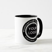 Black and White Football Team Mug Tasse (VorderseiteRechts)