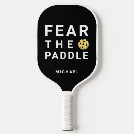 Black and White Fun Fear The Pickleball Schläger (Vorderseite)