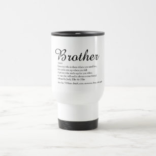 Black and White Fun Modern Cool Brother Definition Reisebecher