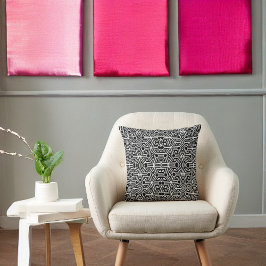 Black and White Funky Cubism Neo Geo Abstrakt Kissen