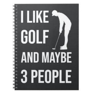Black and White Funny Golf-Geschenke Golfer Angebo Notizblock