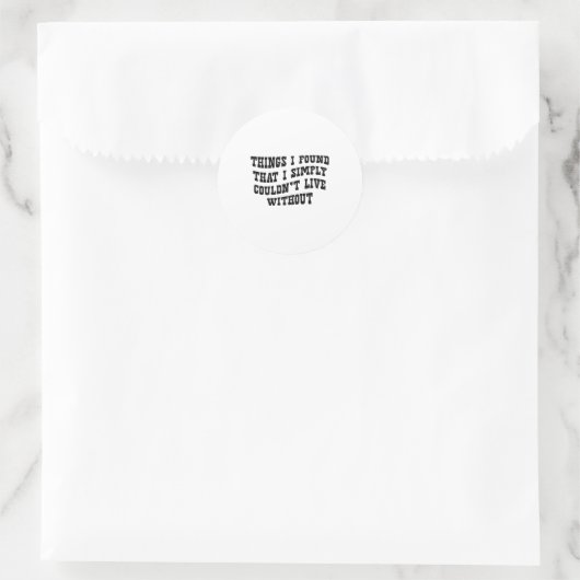 Black And White Funny Text Quote Sticker (Tasche)