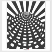 Black and White Geo Orb Aufkleber (Blatt)