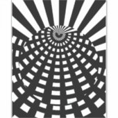 Black and White Geo Orb Aufkleber (Vorderseite)