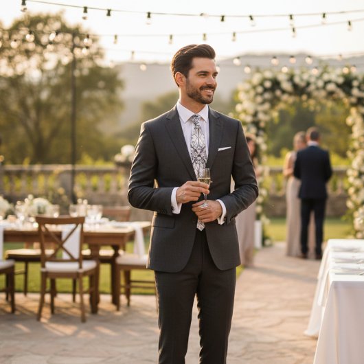 Black and White Geometric Art Deco Floral Mens Krawatte