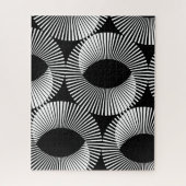 Black and White Geometric Domino Illusion Puzzle (Vertikal)