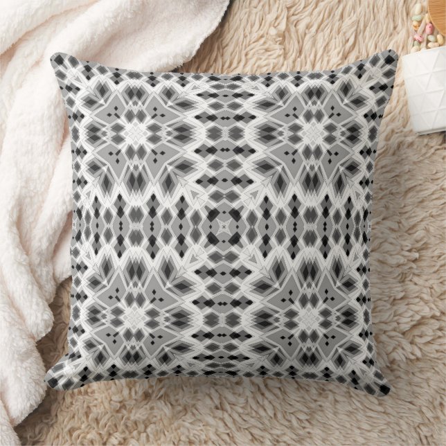 Black and white geometric ethnic ornament kissen (Decke)