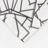 Black And White Geometric-Modern Minimalist Fleecedecke (Ecke)