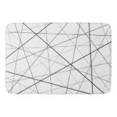 Black and white geometric pattern badematte (Vorderseite)
