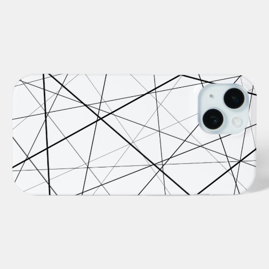Black and white geometric pattern Case-Mate iPhone hülle (Rückseite (Horizontal))