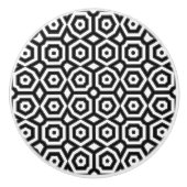 Black and white geometric pattern keramikknauf (Vorderseite)