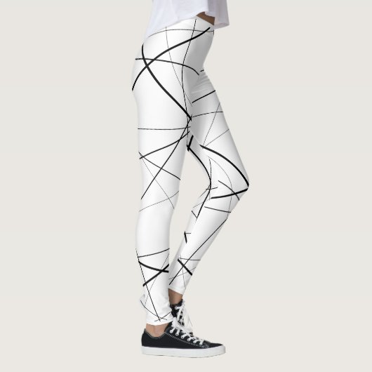 Black and white geometric pattern leggings (Rechts)
