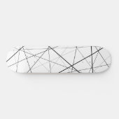 Black and white geometric pattern skateboard (Horizontal)
