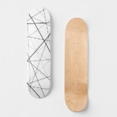 Black and white geometric pattern skateboard (Vorderseite)