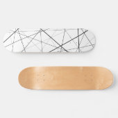 Black and white geometric pattern skateboard (Horizontal)