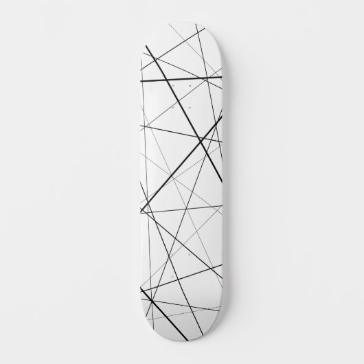 Black and white geometric pattern skateboard (Vorderseite)