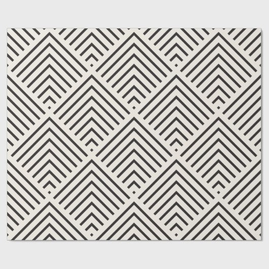 Black and white geometric pattern with overlapping geschenkpapier (Flach)