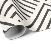 Black and white geometric pattern with overlapping geschenkpapier
