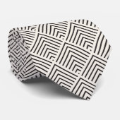 Black and white geometric pattern with overlapping krawatte (Gerollt)
