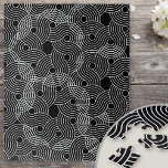 Black and White Geometric Spiral Illusion Puzzle<br><div class="desc">Black and White jigsaw puzzle. The puzzle has a solid black background with a white geometric spiral,  optical illusion design. Unusual and difficult - perfect if you're looking for one of the hardest jigsaw puzzle design styles.</div>