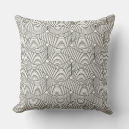 Black and White Geometric Throw Pillow Kissen