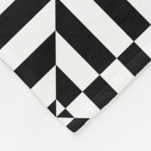 Black and white geometrical pattern fleecedecke (Ecke)