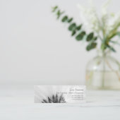 Black and White Gerber Daisy Graduate Telefonnummerkarte (Stehend Vorderseite)