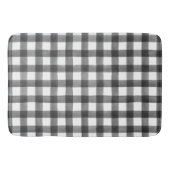 Black and White Gingham Buffalo Karo Kariert Badematte (Vorderseite)