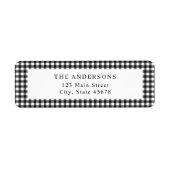 Black and White Gingham Return Address (Vorne)