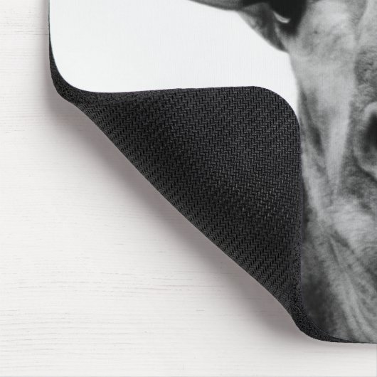 Black and White Giraffe Photograph Mousepad (Ecke)