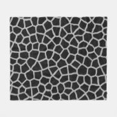 Black and White Giraffe Print Fleecedecke (Vorderseite (Horizontal))