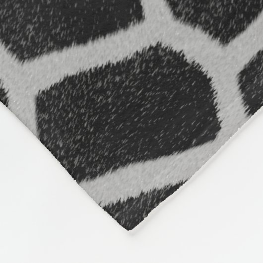Black and White Giraffe Print Fleecedecke (Ecke)