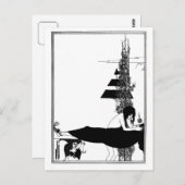 Black and white goth gothic art new Salome Postkarte (Vorne/Hinten)