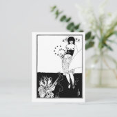 Black and white goth gothic art new Salome Postkarte (Stehend Vorderseite)