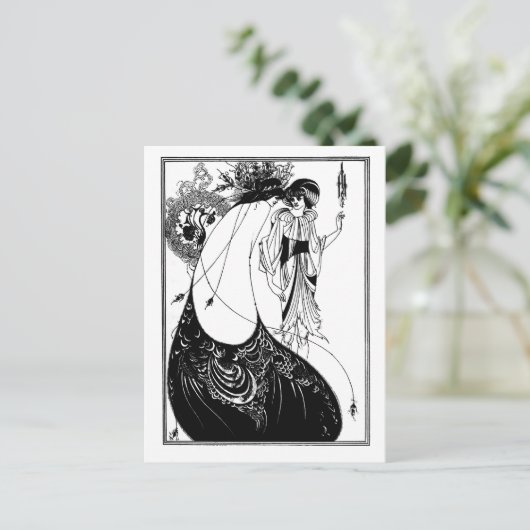 Black and white goth gothic art new Salome Postkarte (Stehend Vorderseite)