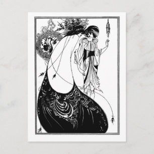 Black and white goth gothic art new Salome Postkarte