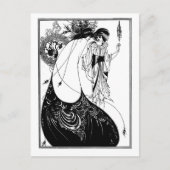 Black and white goth gothic art new Salome Postkarte (Vorderseite)