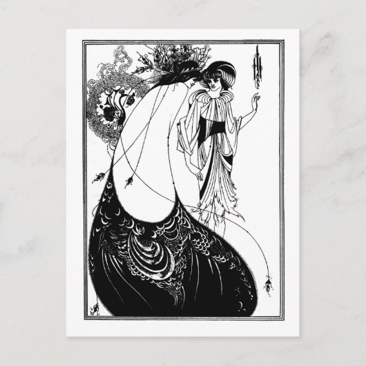 Black and white goth gothic art new Salome Postkarte (Vorderseite)